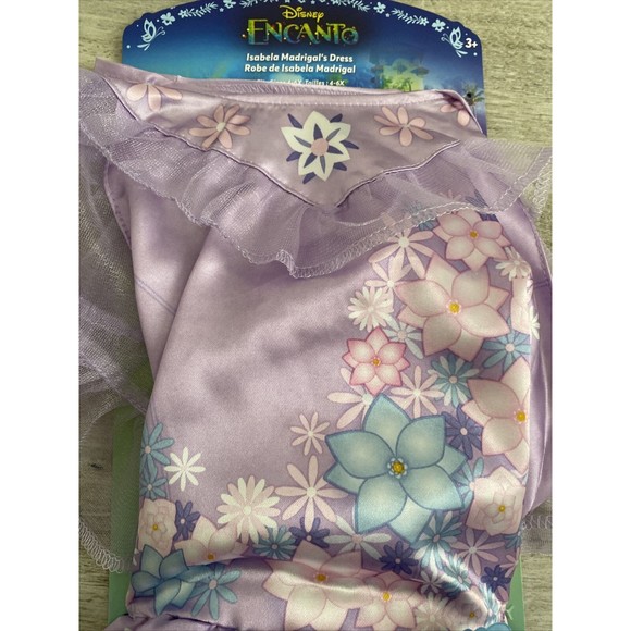 DISNEY ENCANTO ISABELA MADRIGAL FASHION DRESS COSTUME HALLOWEEN SIZE 4-6X NEW!! - Picture 3 of 5